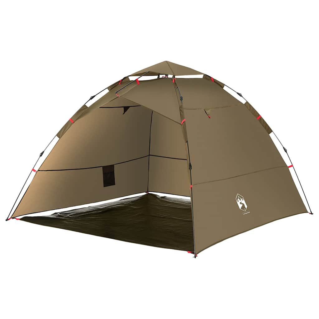 vidaXL Tienda de pesca para 4 personas apertura rápida verde oliva