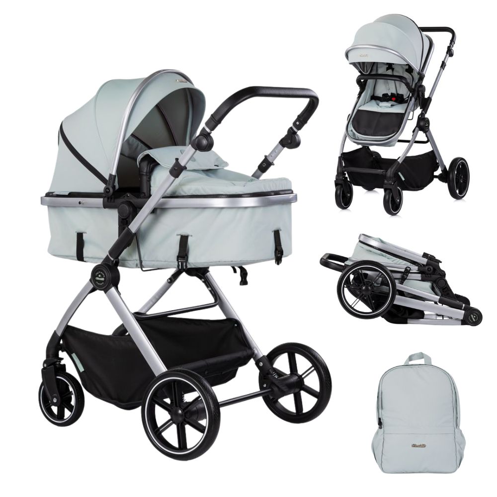 Carrito de Bebé Dúo Convertible PEARL Chipolino 2 en 1 con Capazo y Silla de Paseo hasta 22 kg