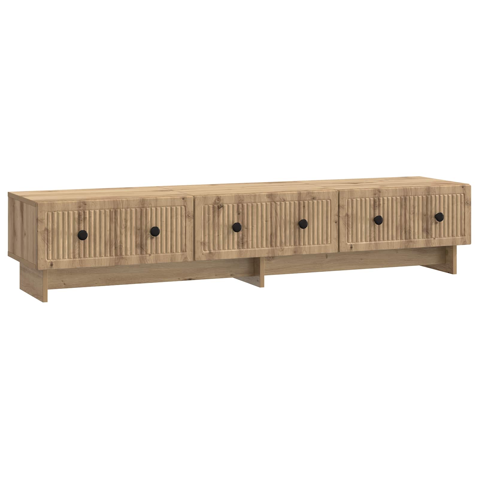 vidaXL Mueble de TV con cajón 147 x 34,5 x 30 cm Madera de Ingeniería Multicolor