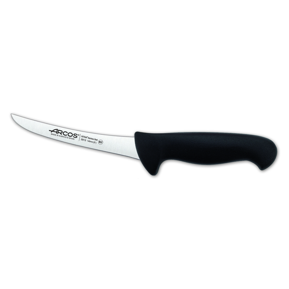 Cuchillo Deshuesador Arcos Colour Prof 291325 - Acero Inoxidable Nitrum - Mango Ergonómico Polipropileno Negro - Hoja 14 Cm - Funda Display