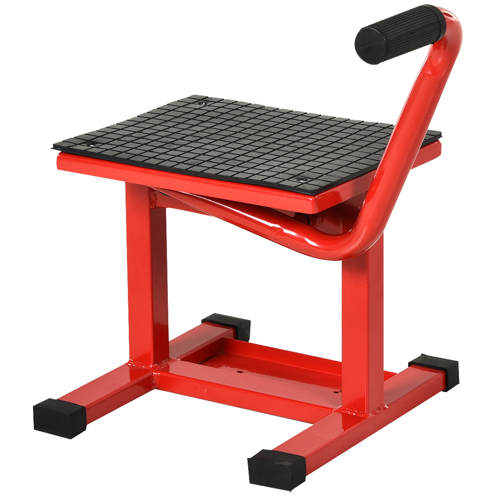 DURHAND Plataforma Elevadora Altura Ajustable 27,5-39,5 cm Elevador para Motocicletas con Manivela Base Antideslizante Soporte de Elevación Carga 150 kg para Reparación Motocicleta Taller Garaje