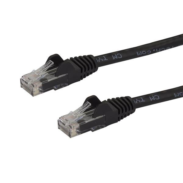StarTech.com Cable de Red Ethernet Snagless Sin Enganches Cat 6 Cat6 Gigabit 2m - Negro, 2 m, Cat6,