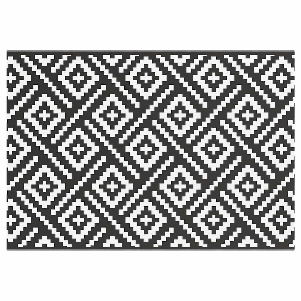 vidaXL Alfombra exterior ARAKIL PP 160x230 cm en color Gris/Gris claro/Azul y blanco y más