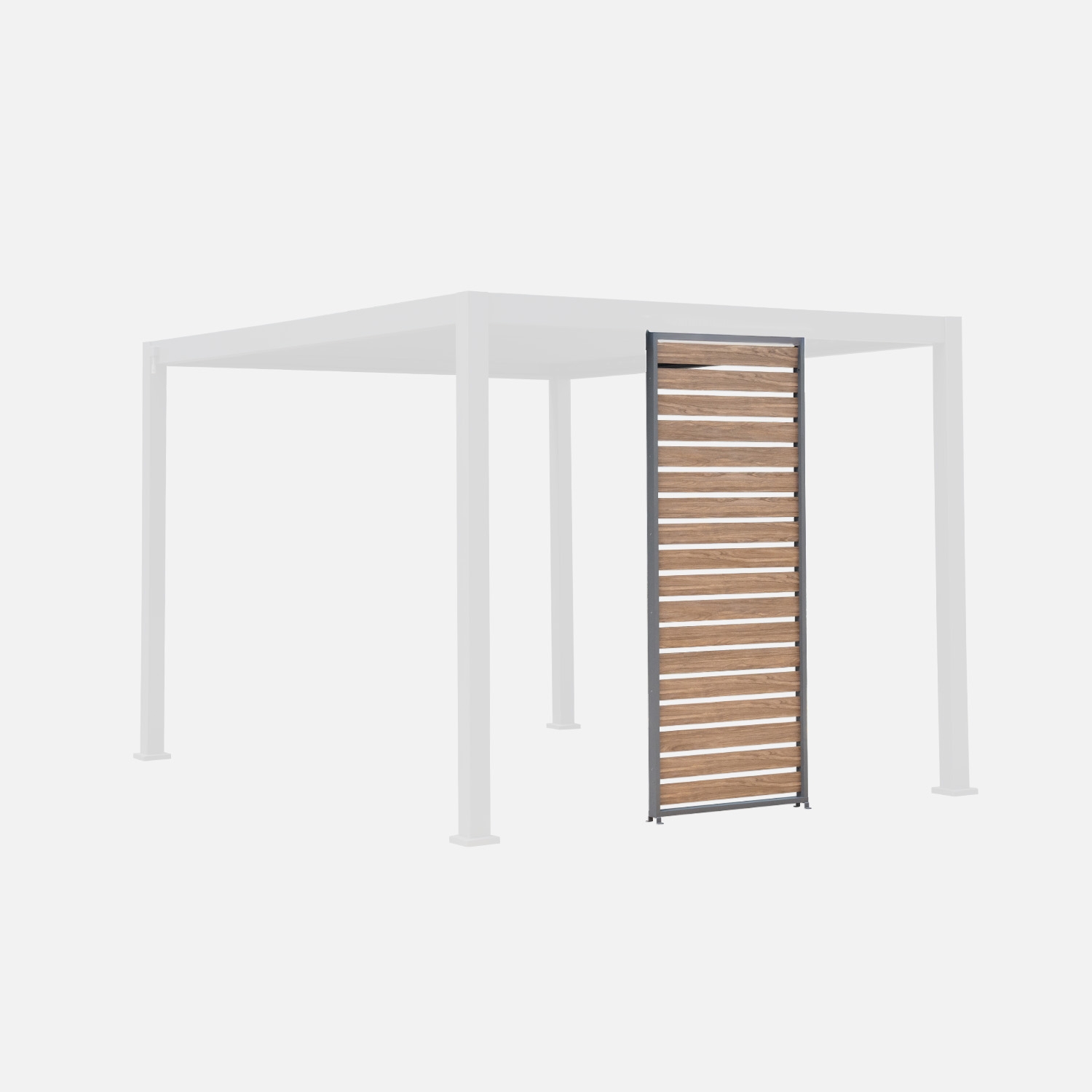sweeek - Persiana de 1m de aluminio efecto madera para pérgola , Triomphe persiana 1m , 93x6x236