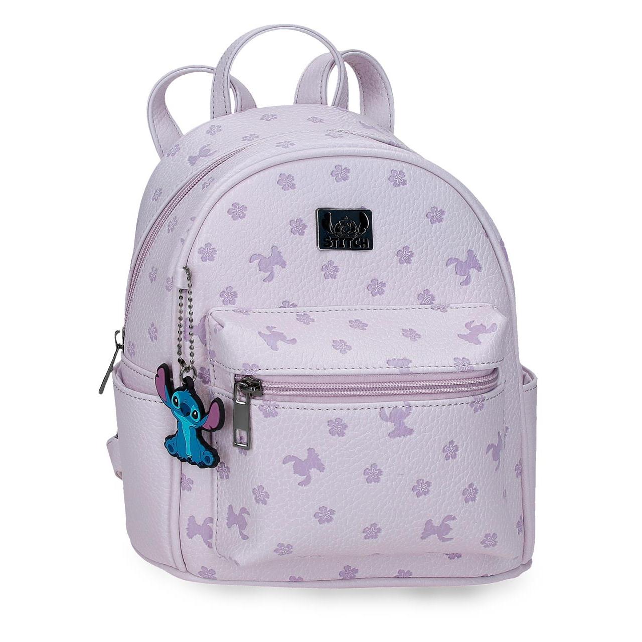 Mochila casual Stitch Bloom 21,5 cm x 23 cm x 11,5 cm Lila