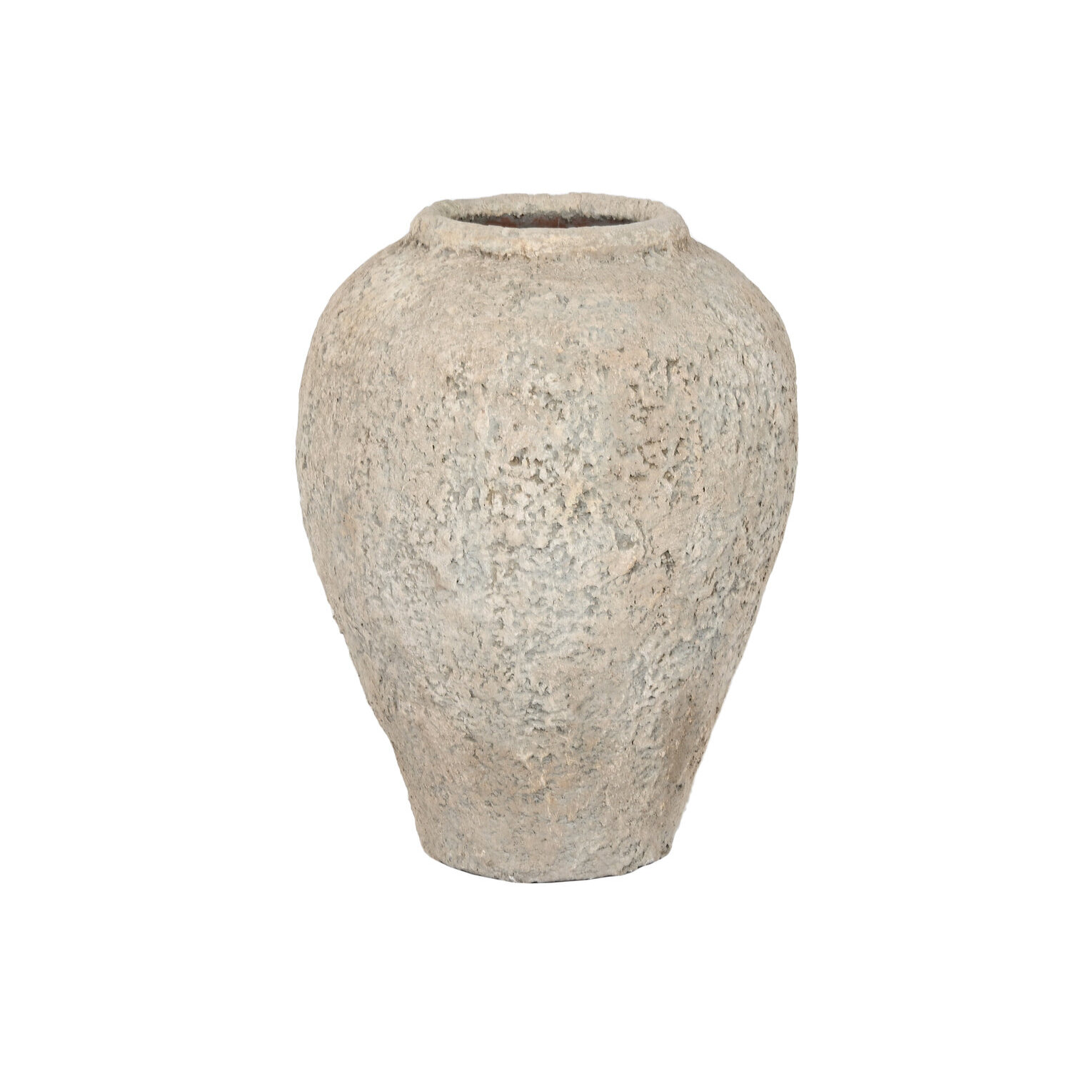 Jarron terracota 40x40x55 l hecho a mano gris , La mejor decoración para tu hogar.