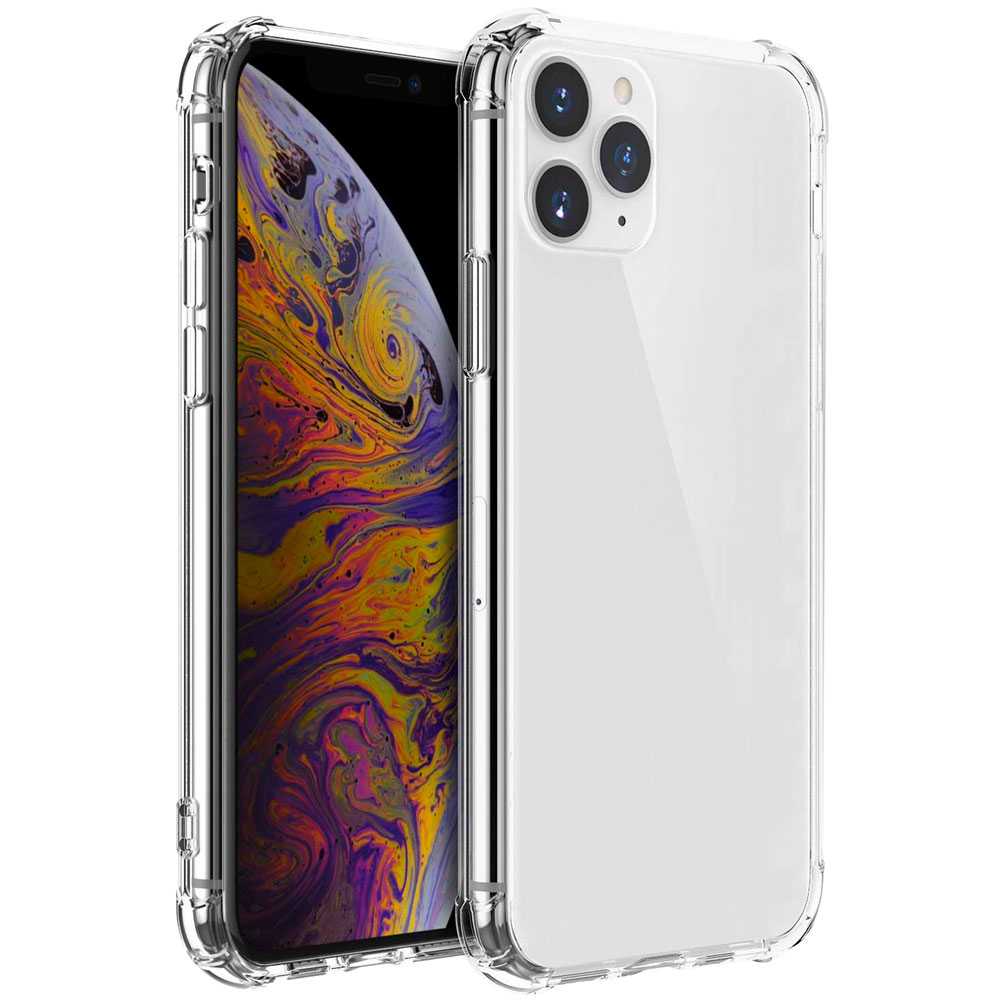 Ociodual Funda TPU ShockProof Bordes Reforzados Antichoques Compatible con iPhone 11 Pro Max Esquinas Transparente Antigolpes Flexible