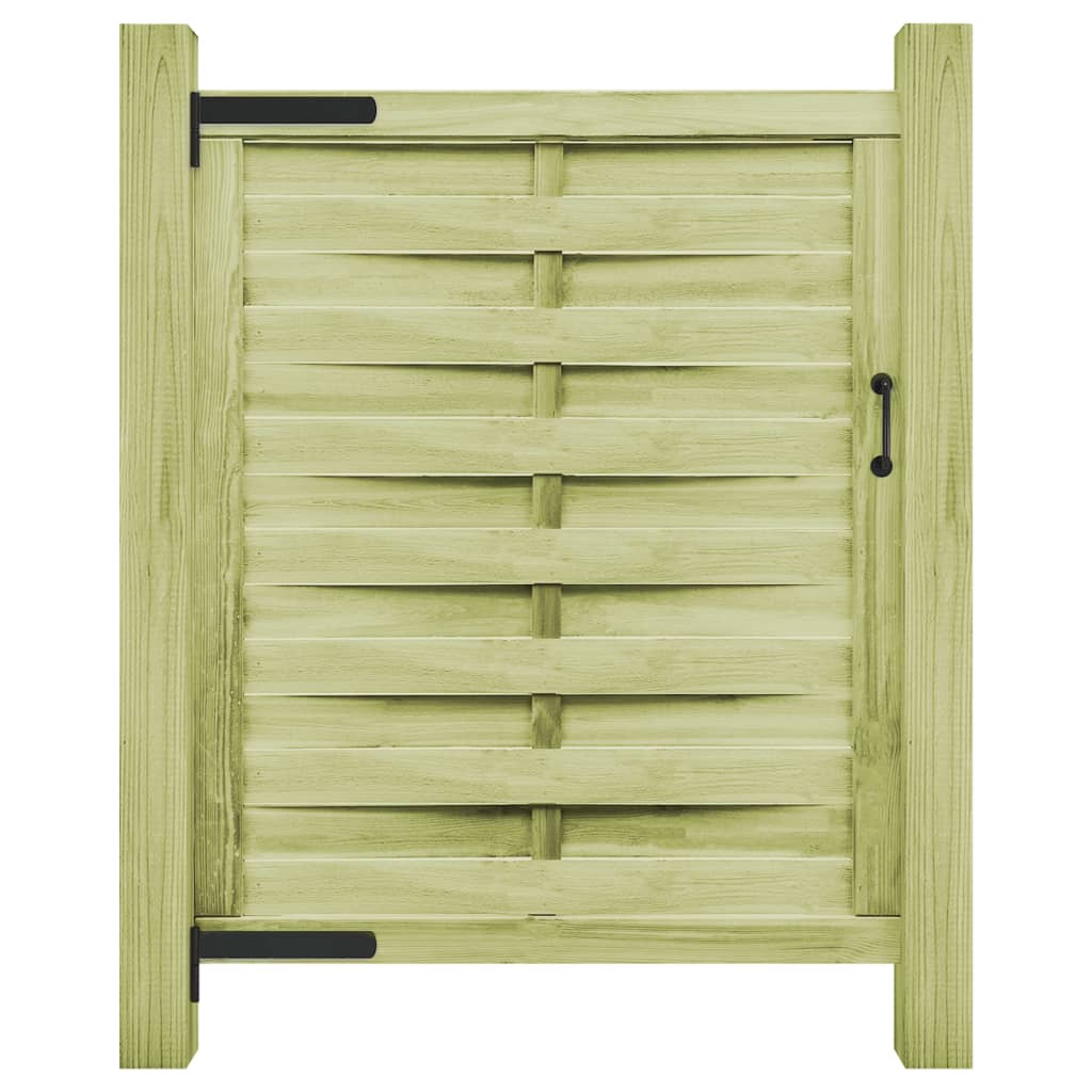 vidaXL Puerta de jardín madera de pino impregnada verde 100x125 cm