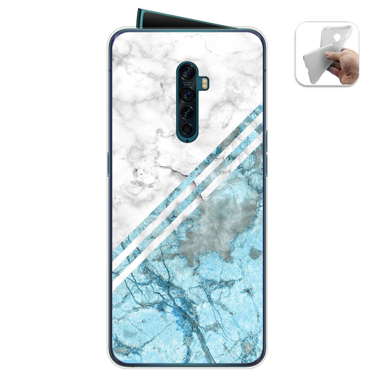 Tumundosmartphone Funda Gel Tpu para Oppo Reno 2 diseño Mármol 02 Dibujos