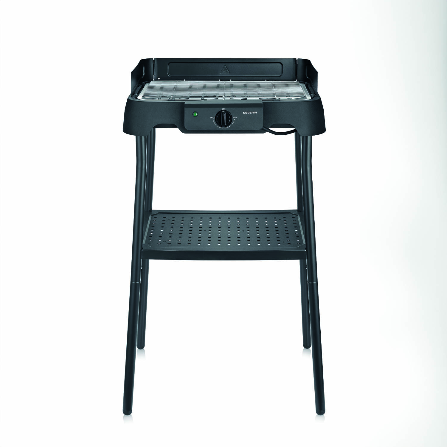 Barbacoa eléctrica con patas 2000W, SEVERIN, parrilla inox 38x22 cm, control 35-200°C, cable 140 cm, grill exterior 8594