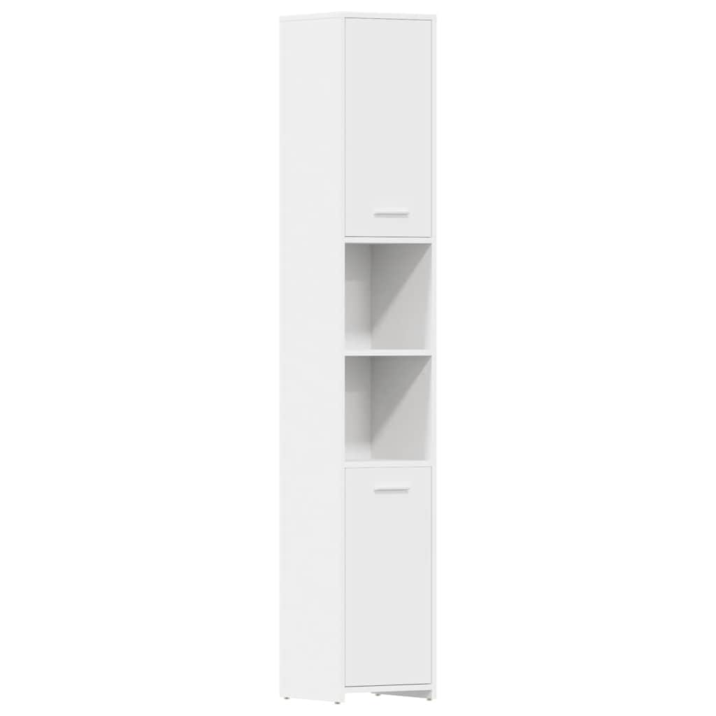 vidaXL Armario de baño madera contrachapada blanco 30x30x183,5 cm
