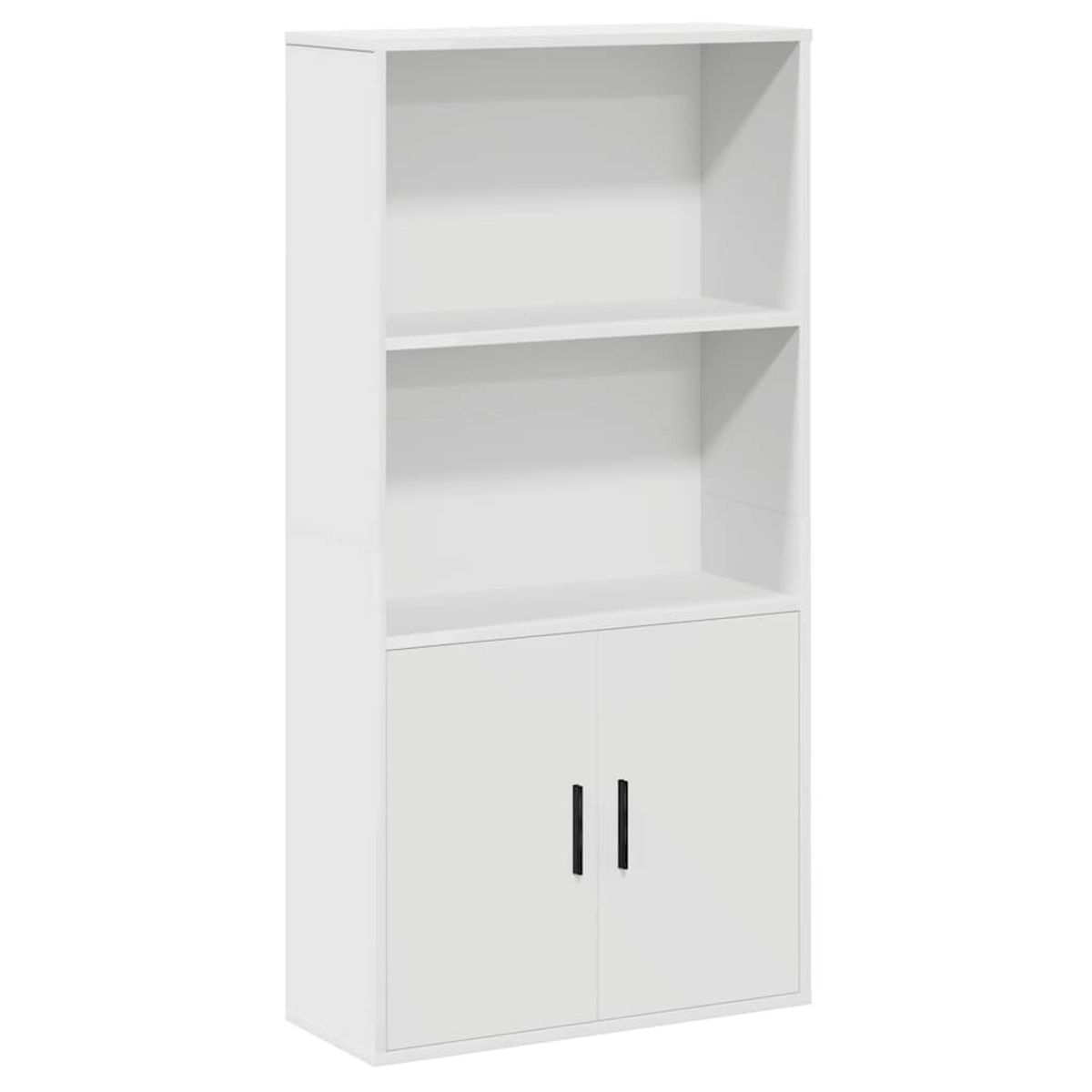 Estantería Cordel 2 compartimentos + 2 puertas blanco 120x60x24 cm