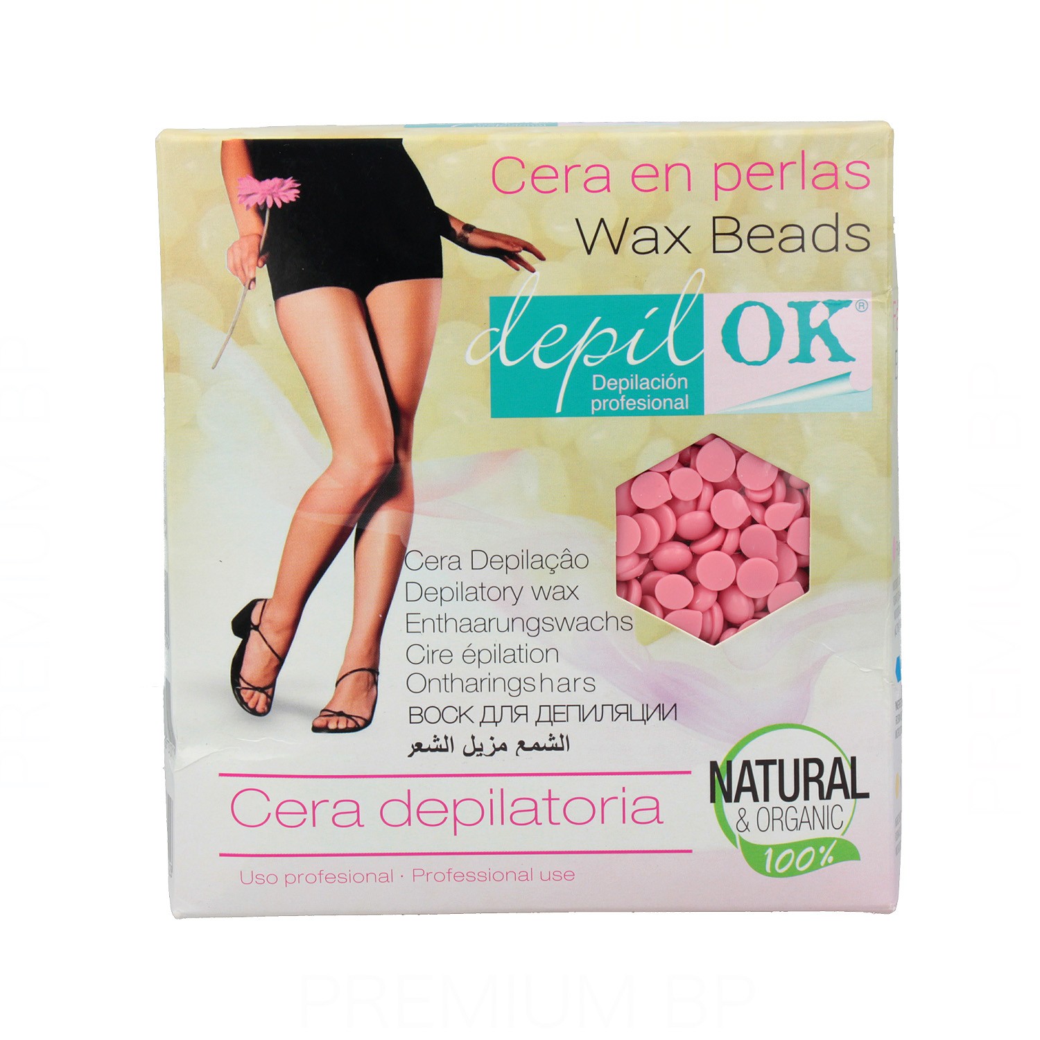 Depil Ok - Depil ok cera en perlas rosa 1000 gr, cera depilatoria natural y orgánica. Belleza y cuidado de tu cabello y tu piel con Depil Ok.
