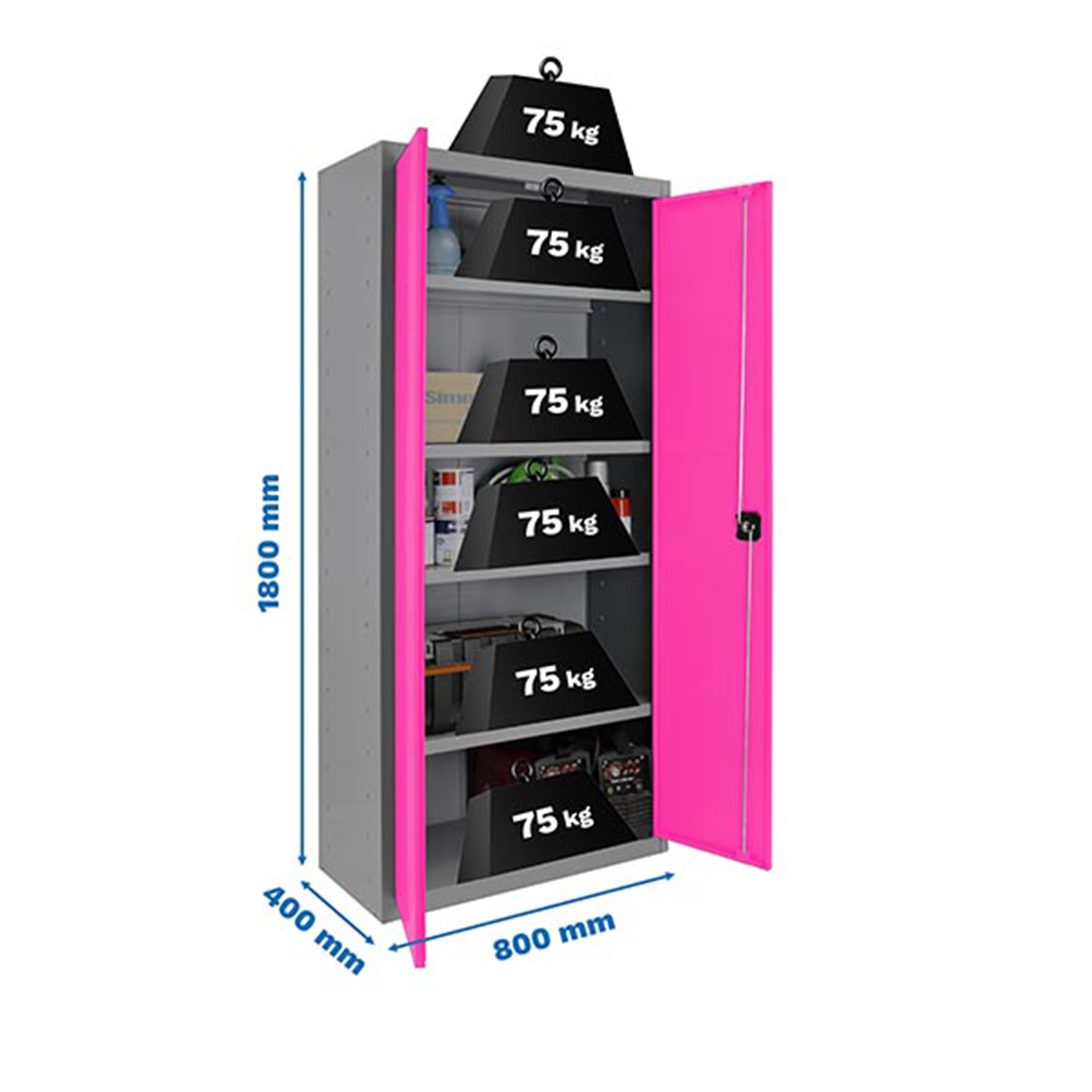 Estantería SIMONRACK Simonlocker prof.dism.multi. 180x80x40 2/4 gr/rs