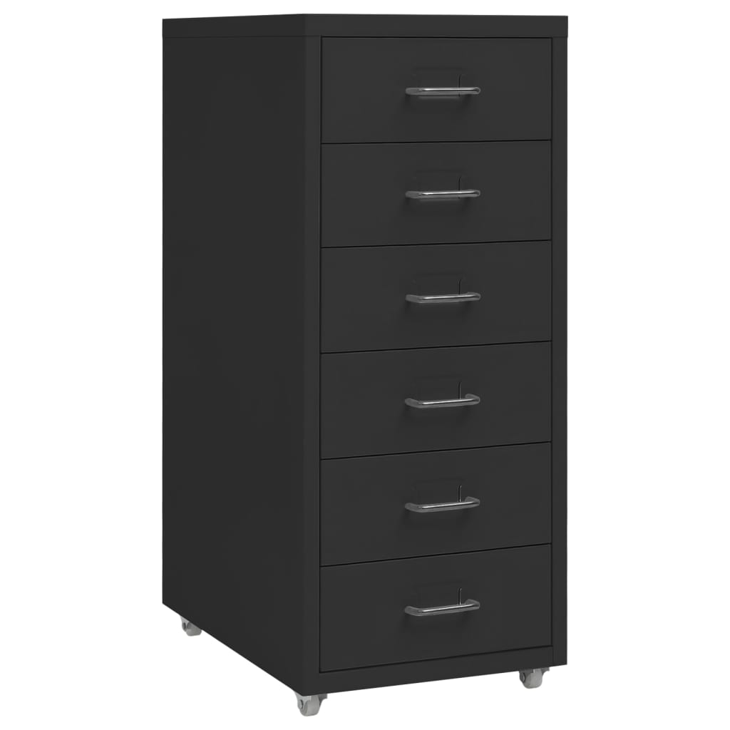vidaXL Armario archivador móvil metal 28x41x69 cm en color Blanco/Negro/Antracita y más | almacenamiento funcional diseño moderno para baño dormitorio sala