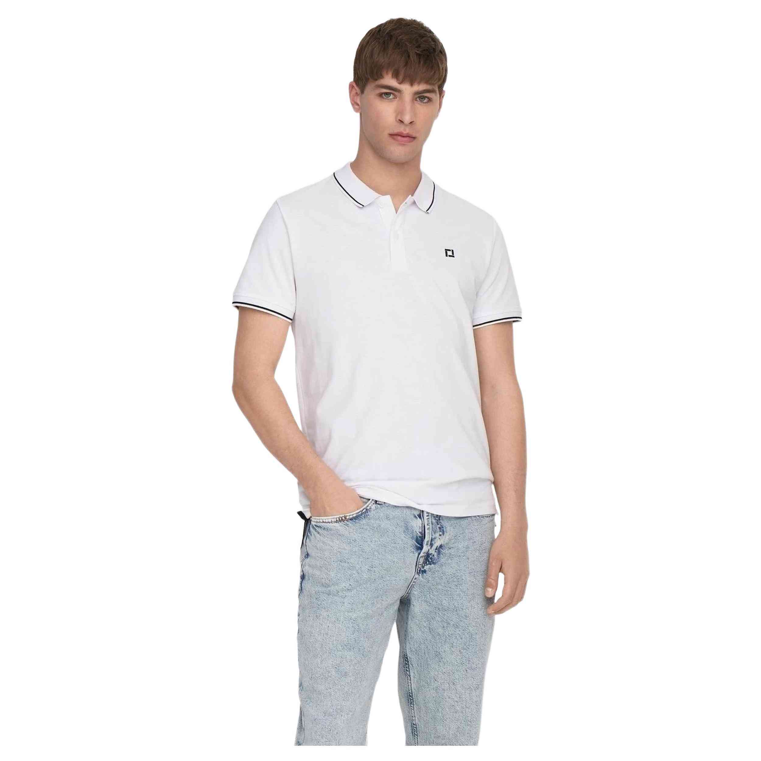 Polos De Manga Corta Only & Sons para Hombre en color Blanco