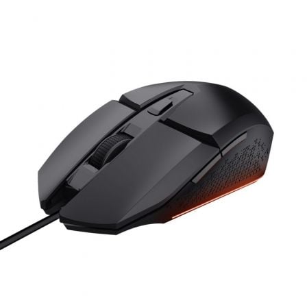 Trust GXT 109 Felox Illuminated Gaming Mouse USB 6400 DPI with 6 Programmable Buttons, Ergonomic Design, and Multicolor LED Lighting, 1.5m Cable for Enhanced Gameplay Experience