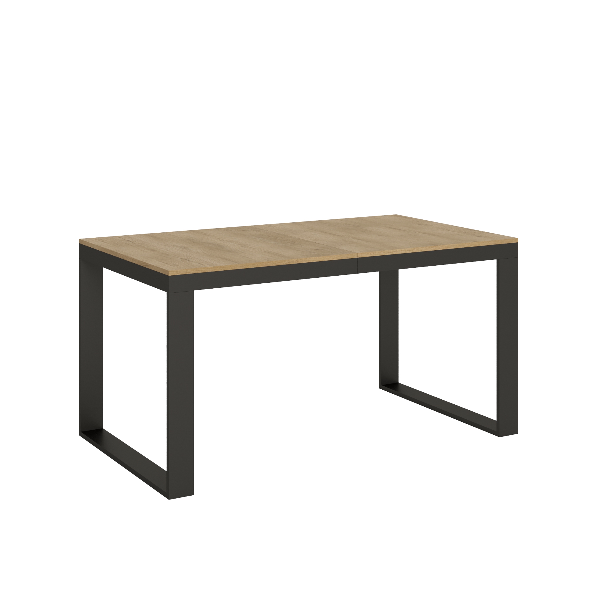 Mesa extensible 90x160/420 cm Tecno Evolution Roble Nature estructura Antracita - Itamoby