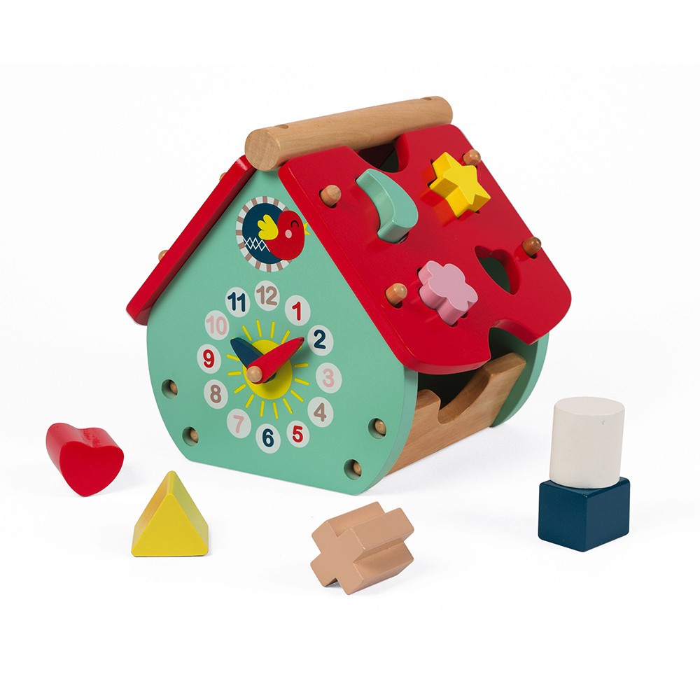 Casa de Formas de Madera Janod Baby Forest J08008 | Juguete de Encaje Infantil