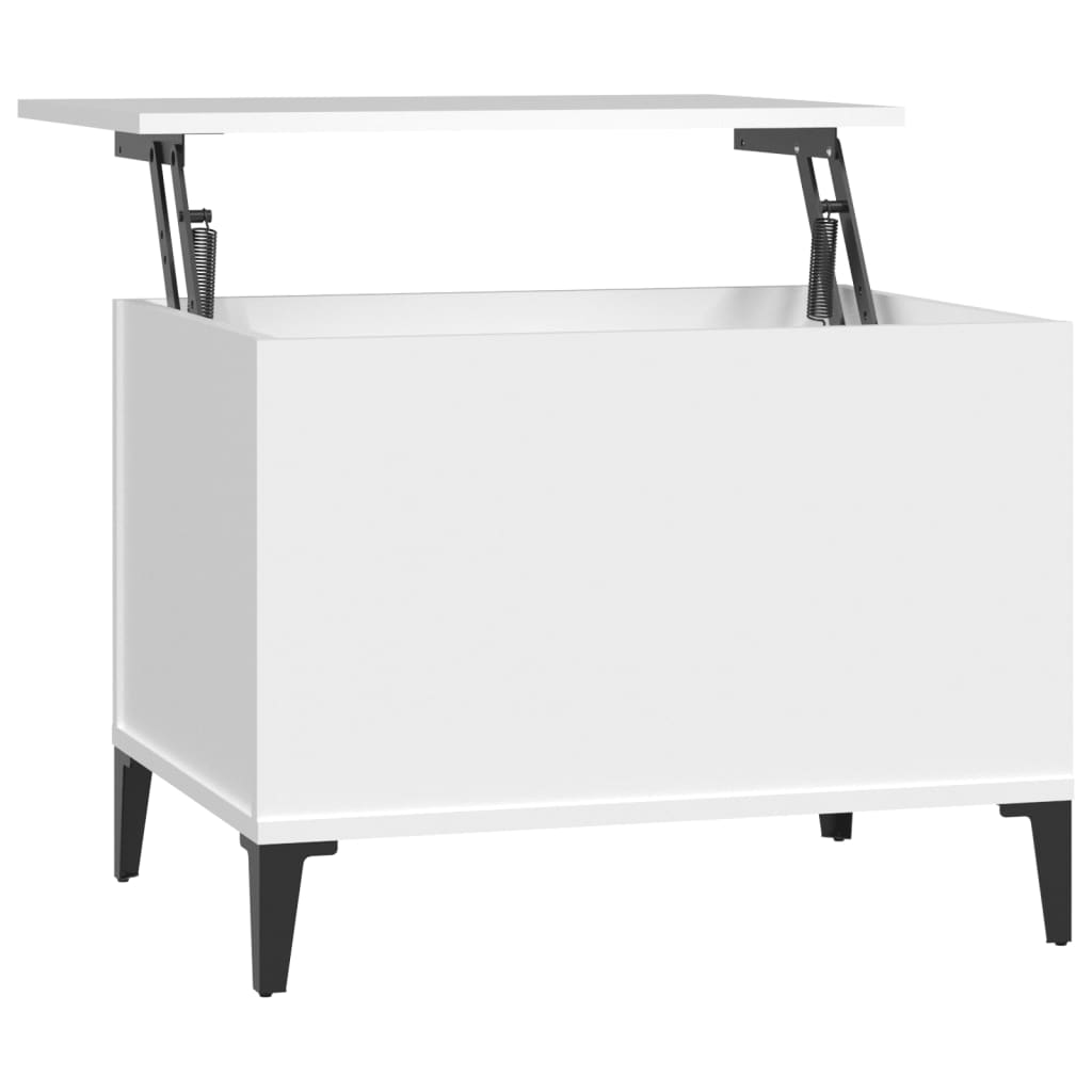 Vidaxl Mesa de Centro Madera Contrachapada 60x44,5x45 Cm - Blanco/Negro
