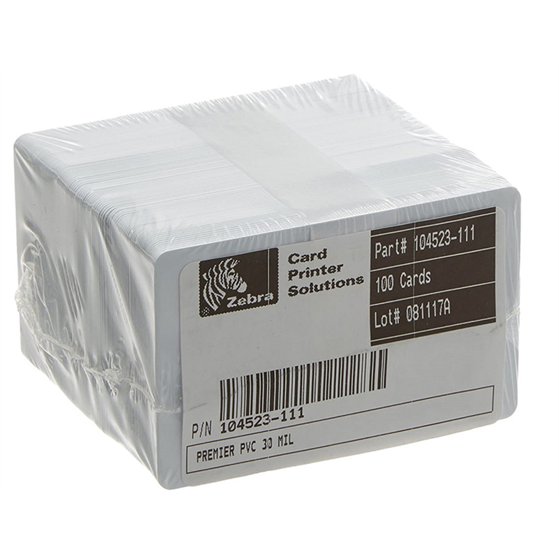 Tarjeta De Identificacion Pvc Zebra 53.85X85.85Mm White 500 Uds