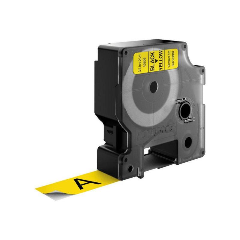 DYMO D1 - Etiquetas estándar - Negro sobre amarillo - 19mm x 7m