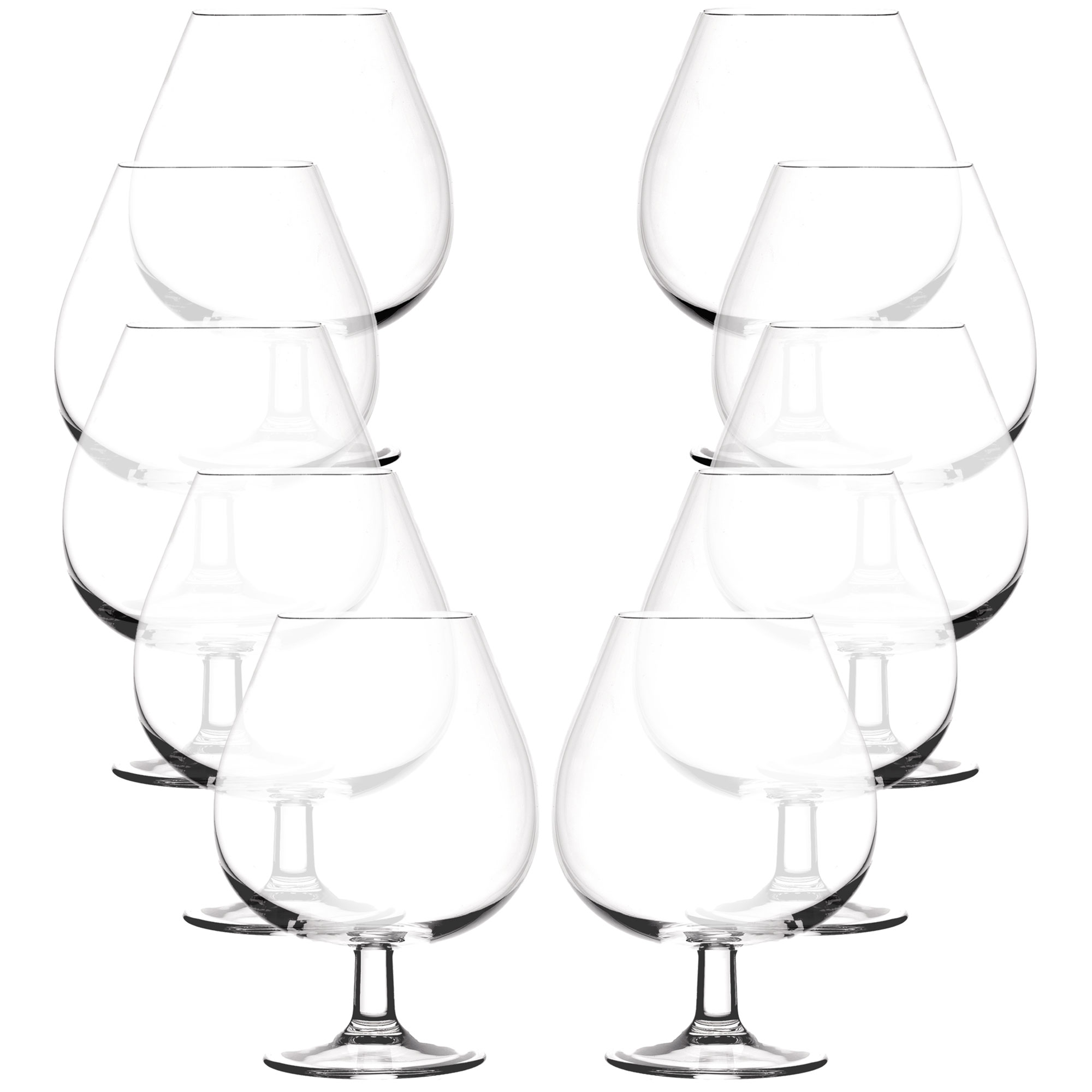Set 10 copas brandy 67 cl cristal Colección Barware BERGNER