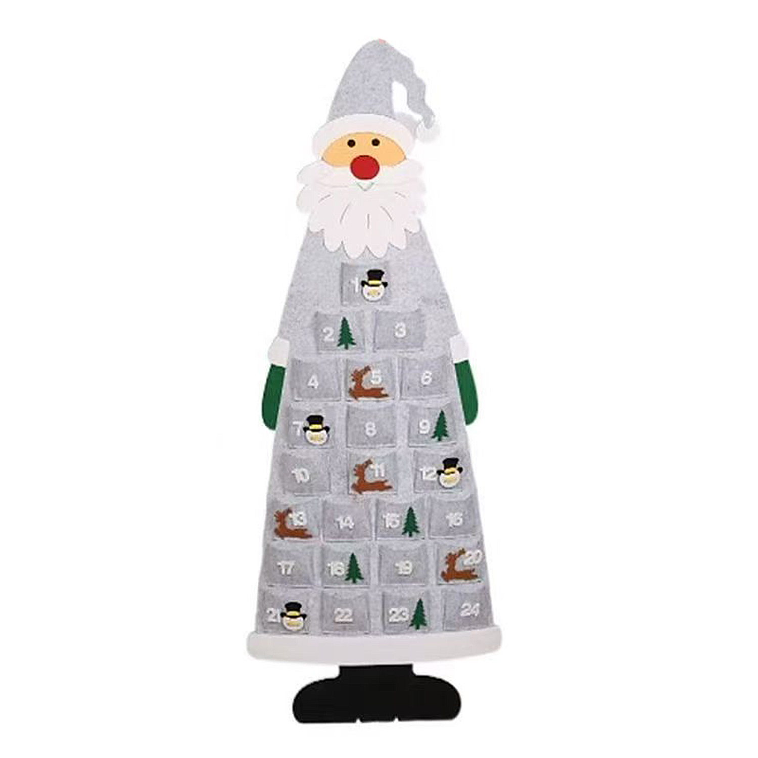 DAM. Calendario de adviento con diseño de Papa Noel para pared. 115 cm. 45x1x115cm