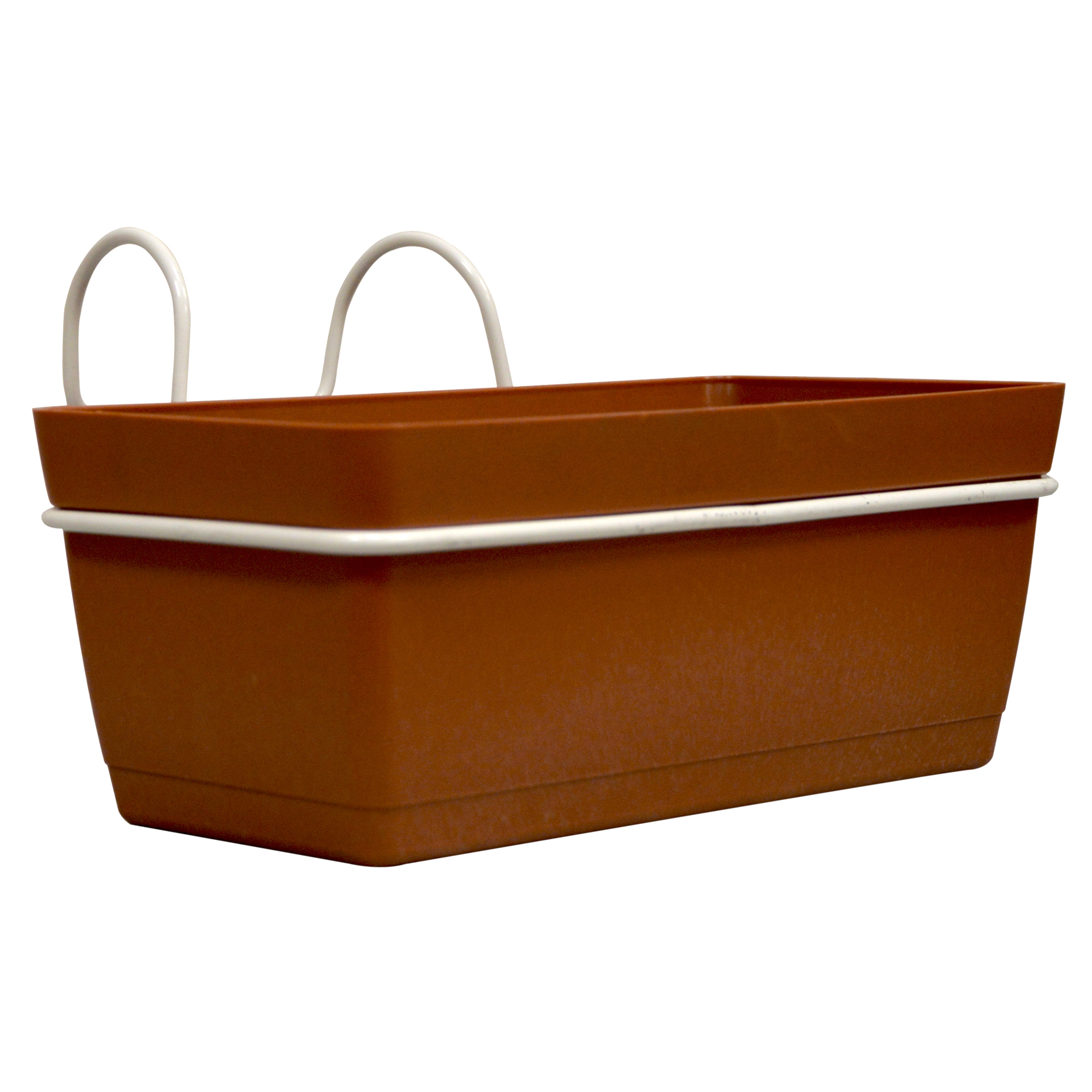 3 jardineras L 22 cm con ganchos, de polipropileno