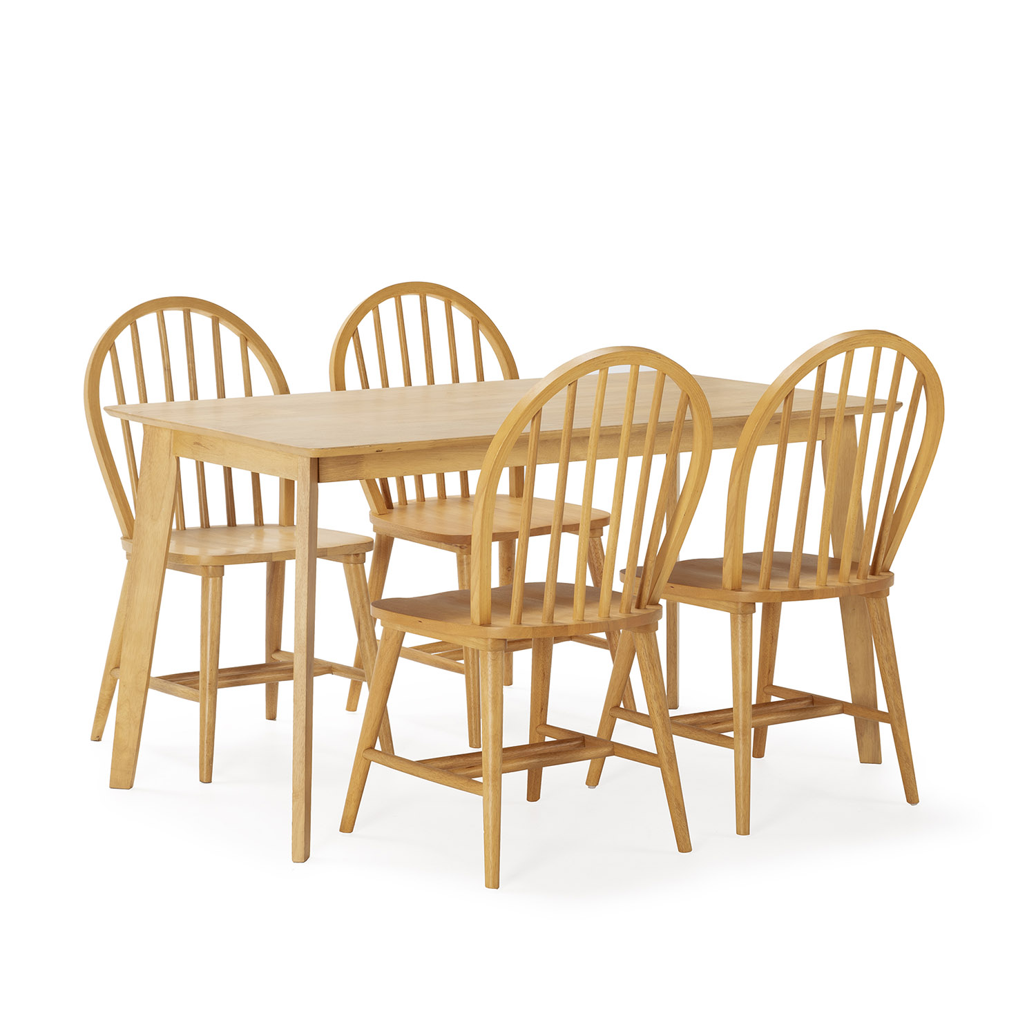 VS Venta-Stock Juego de mesa 140x80 cm y 4 sillas de comedor Clarck