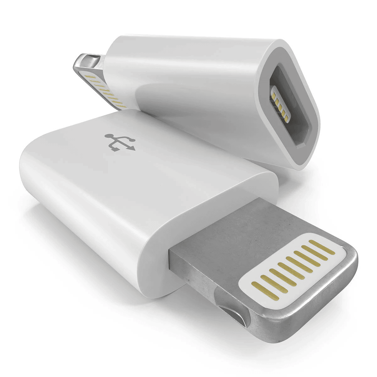 CABLEPELADO Adaptador USB Micro B a Lightning | Conversor Micro USB a Lightning | Carga y sincronización Datos | No Reproduce Audio | Compatible con iPhone 5, 5S, SE, 5C, 6, 6S, 7 Plus, 8 X | Blanco
