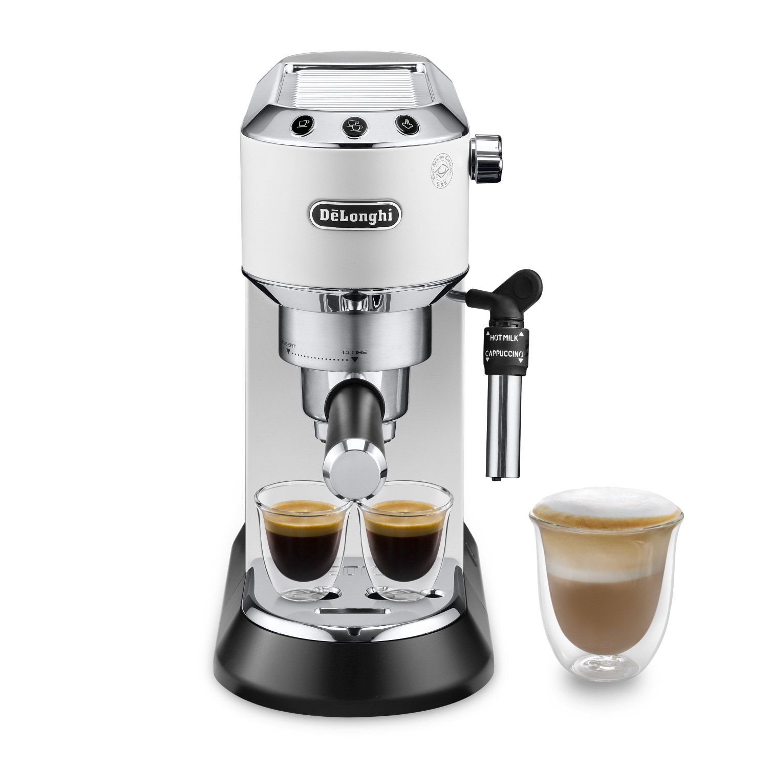 Delonghi - De'Longhi - Dedica Cafetera Espresso Italiana. Máquina de café gourmet en casa. 15 bares de presión, capacidad 1,1L, 1300W. Modelo EC685
