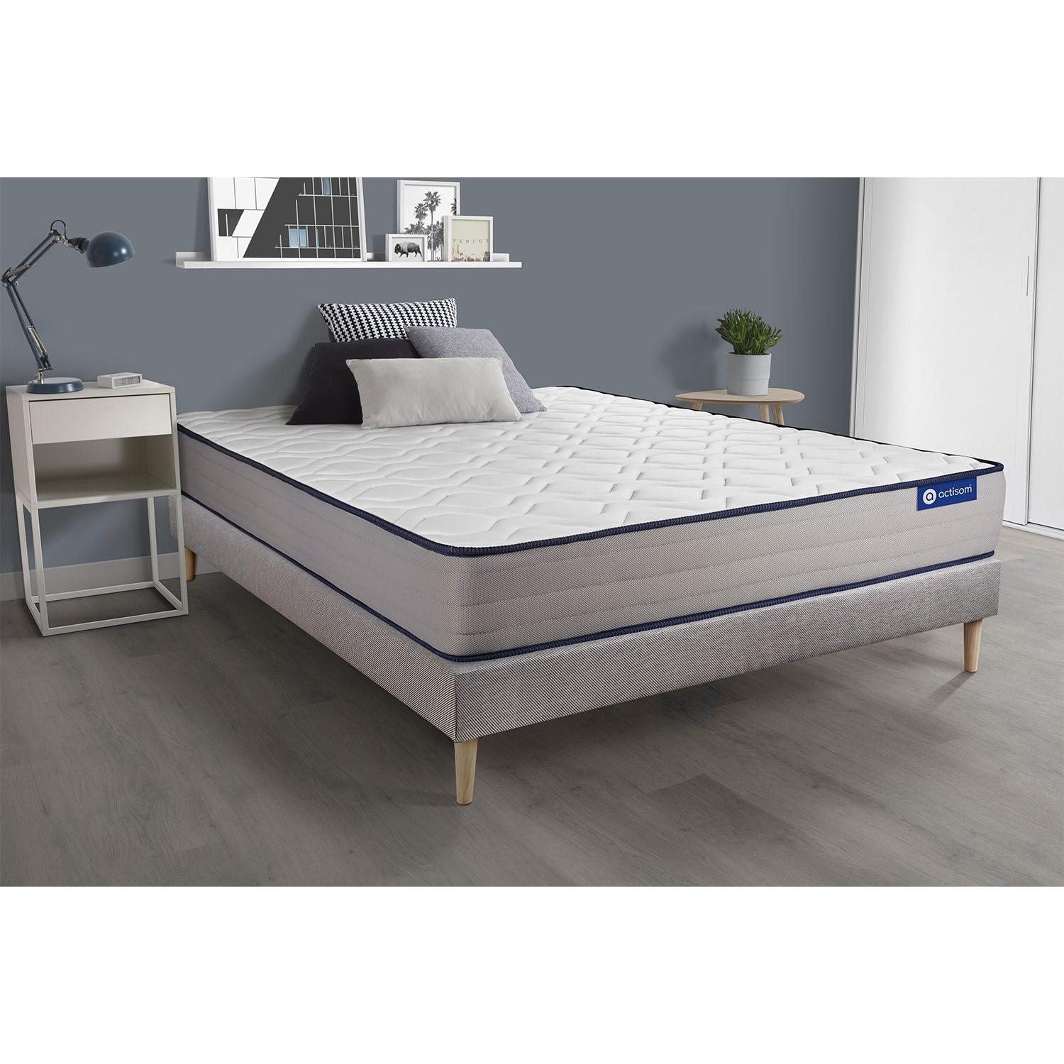 Pack colchón Actiflex form 120x190cm + Somier, Muelles ensacados y espuma viscoelástica, 3 zonas de confort
