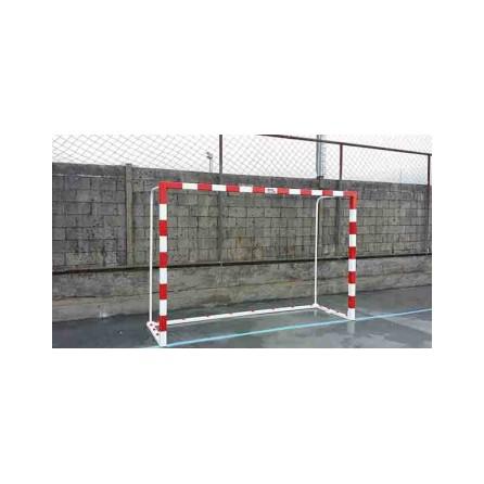 JUEGO PORTERÍAS F.SALA/BALONMANO ALUMINIO TRASLADABLES 80X80MM CON BASE 80X40MM SOFTEE EQUIPMENT