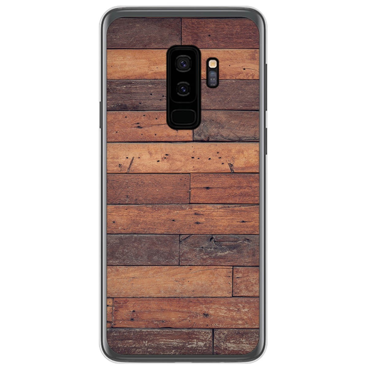 Tumundosmartphone Funda Gel Tpu para Samsung Galaxy S9 Plus diseño Madera 03 Dibujos
