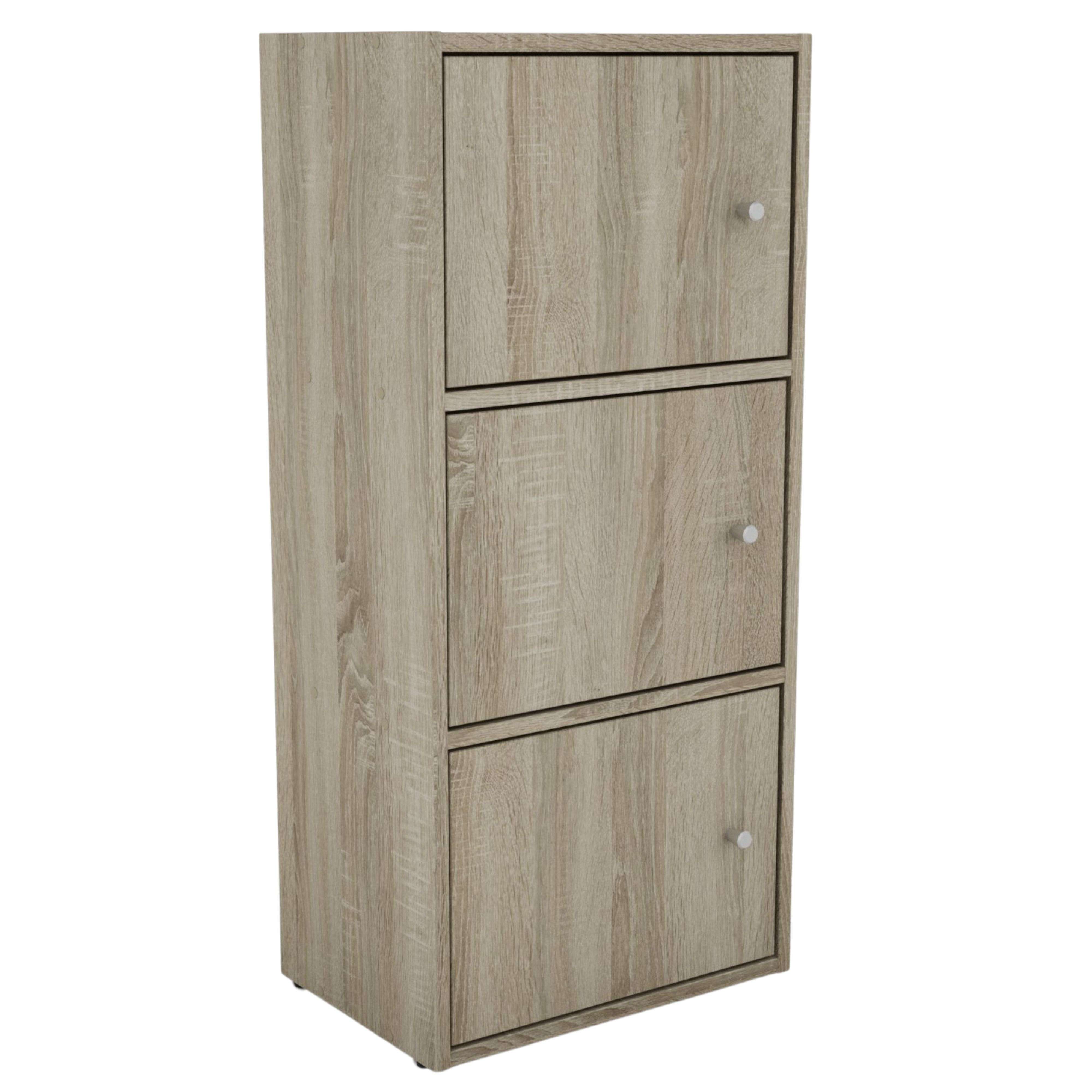 Miroytengo Armario Auxiliar 3 Puertas, Almacenamiento para Salón Comedor Plea 42x92x29 cm