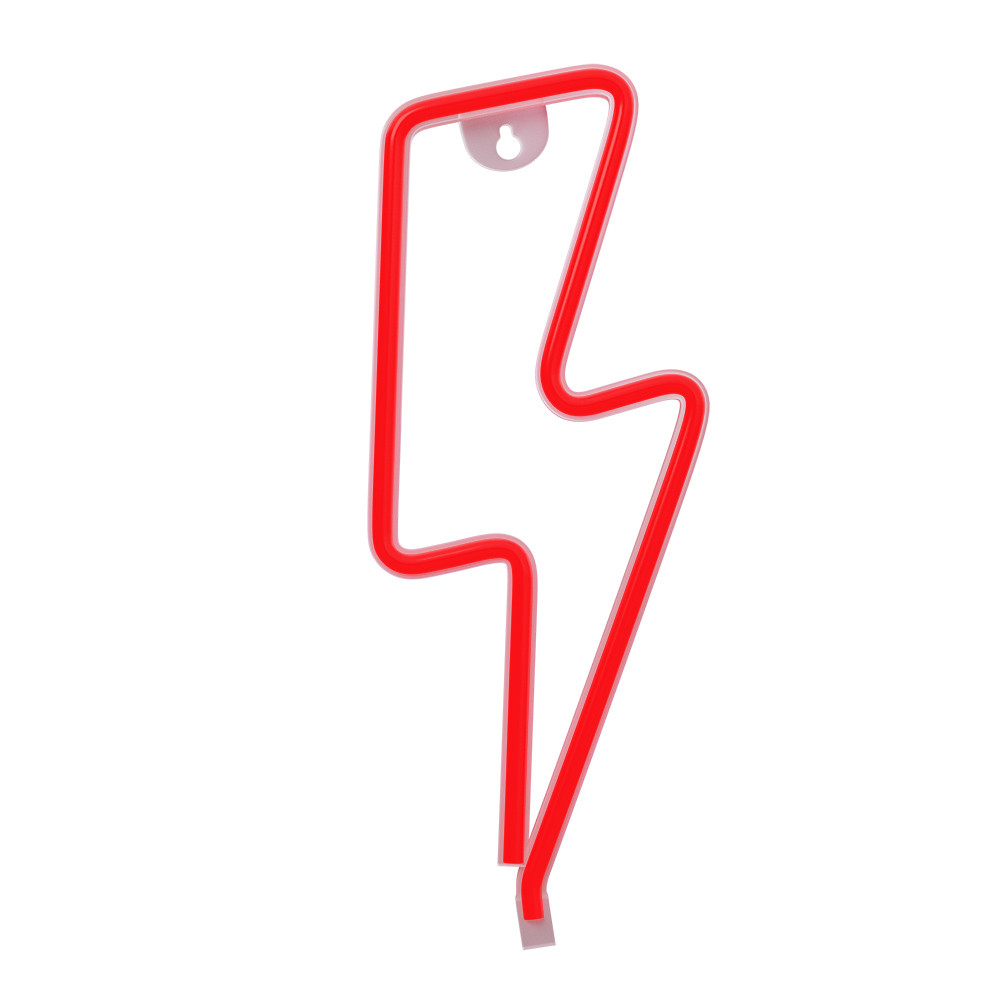 Forever Light Neon LED Decorazione,USB, segno luminoso, illuminazione, per soggiorno, Festa, Camera da letto (Fulmine)
