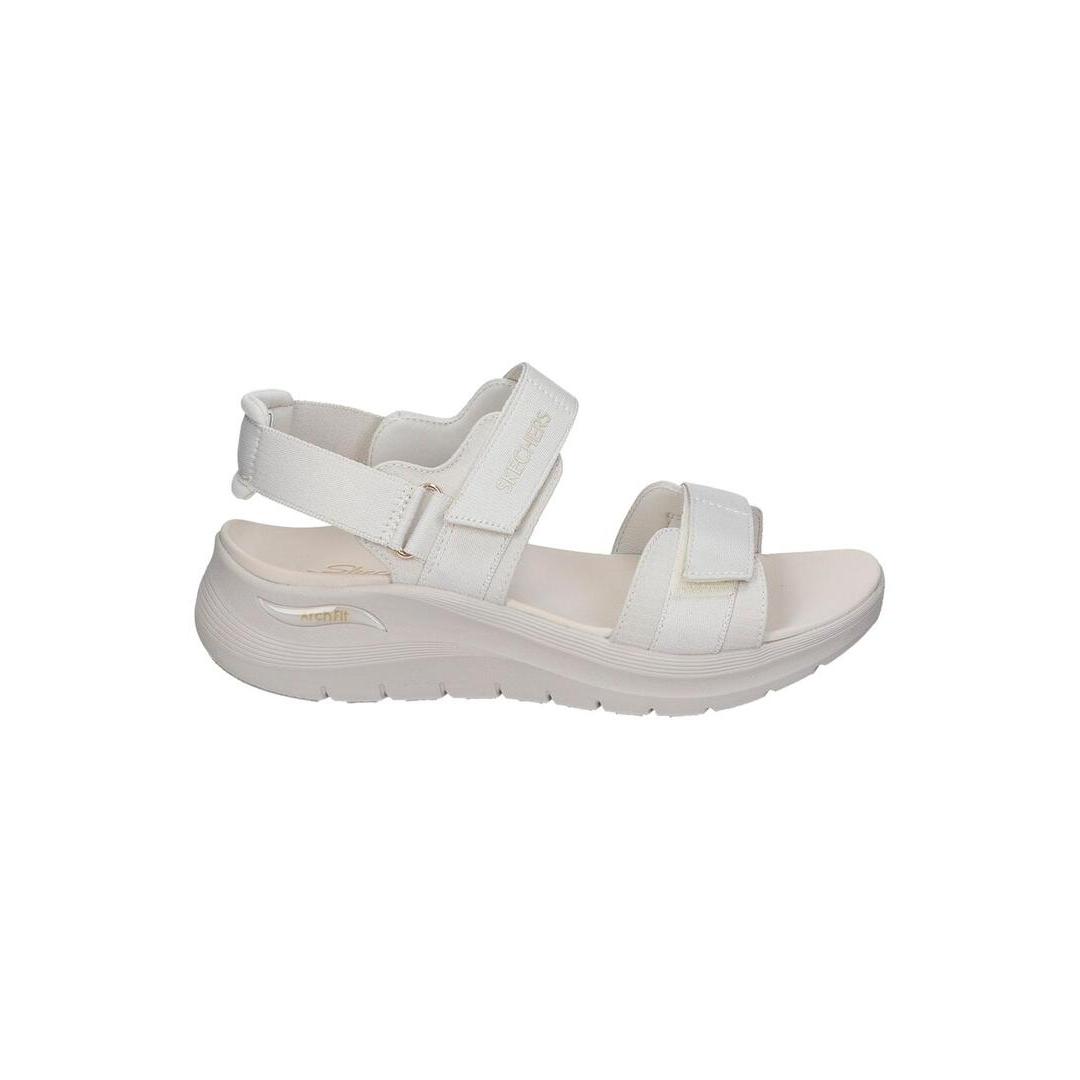 Sandalia Mujer Skechers Arch Fit 2.0 Crema