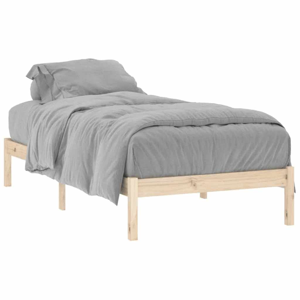 vidaXL Estructura de cama sin colchón madera maciza de pino 100x190 cm