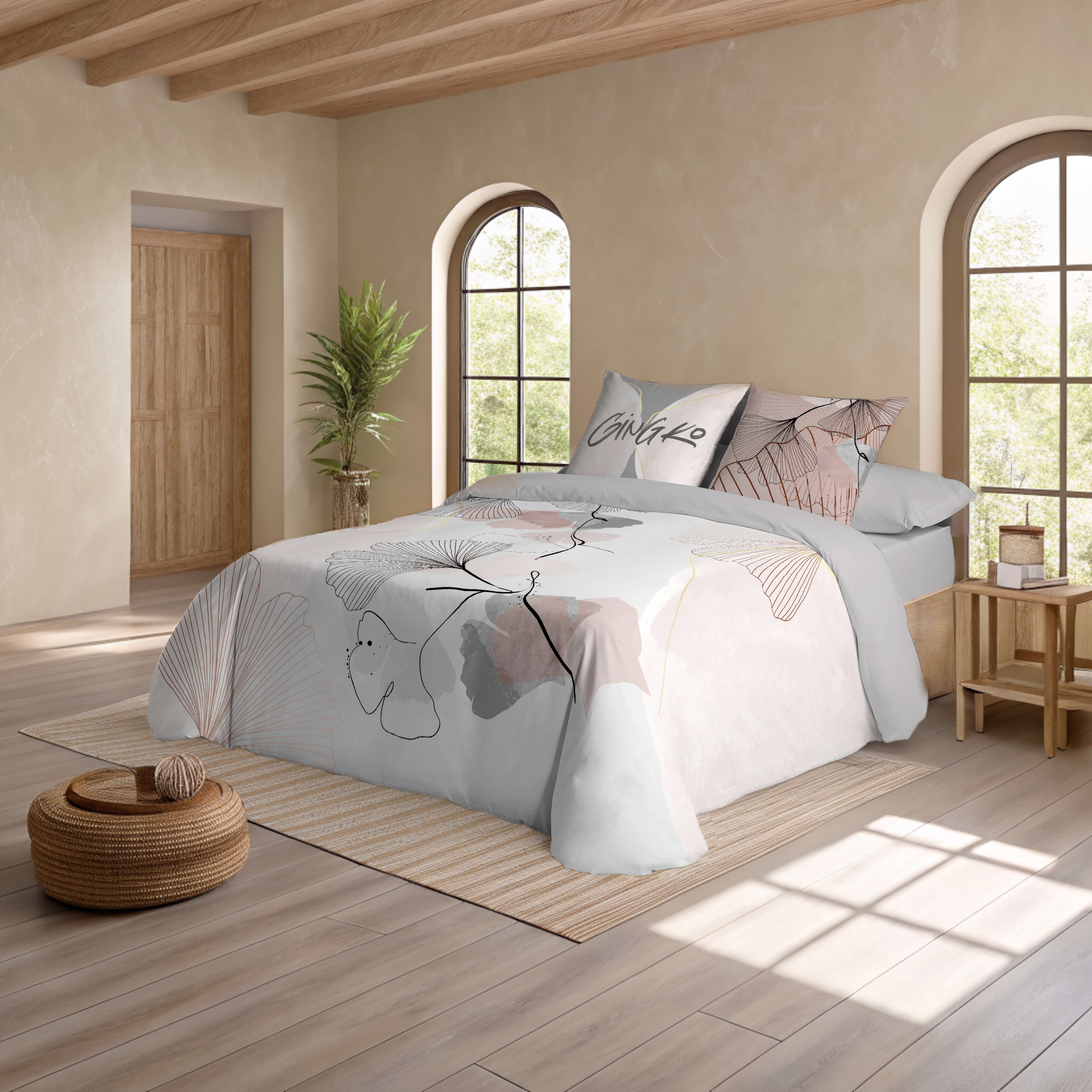 NATURALS - Funda Nórdica Estampada - 100% Algodón Extra Suave - Incluye Funda Nórdica + 1 o 2 Fundas de Almohada - Fabricado en España - Modelos Florales - Cama 90/135/150/180