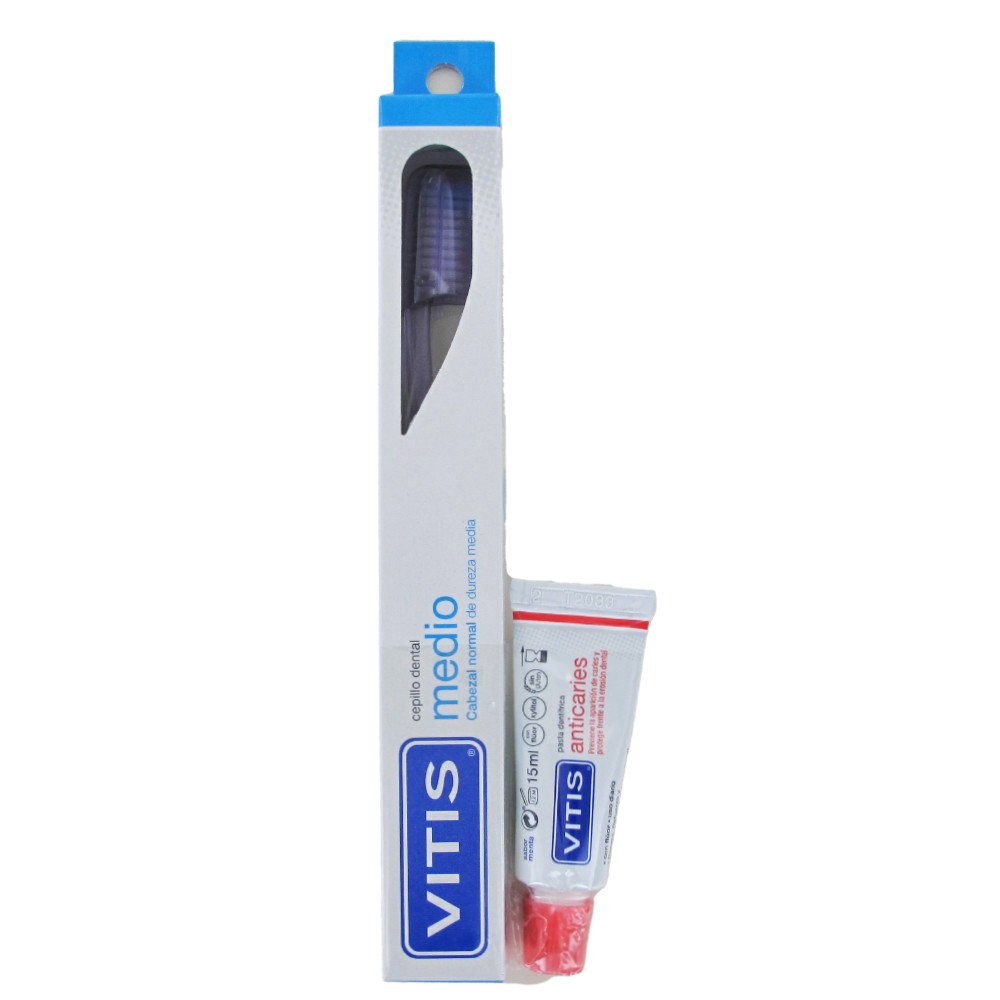 Dentaid  Vitis Cepillo Medio + Pasta 15ml