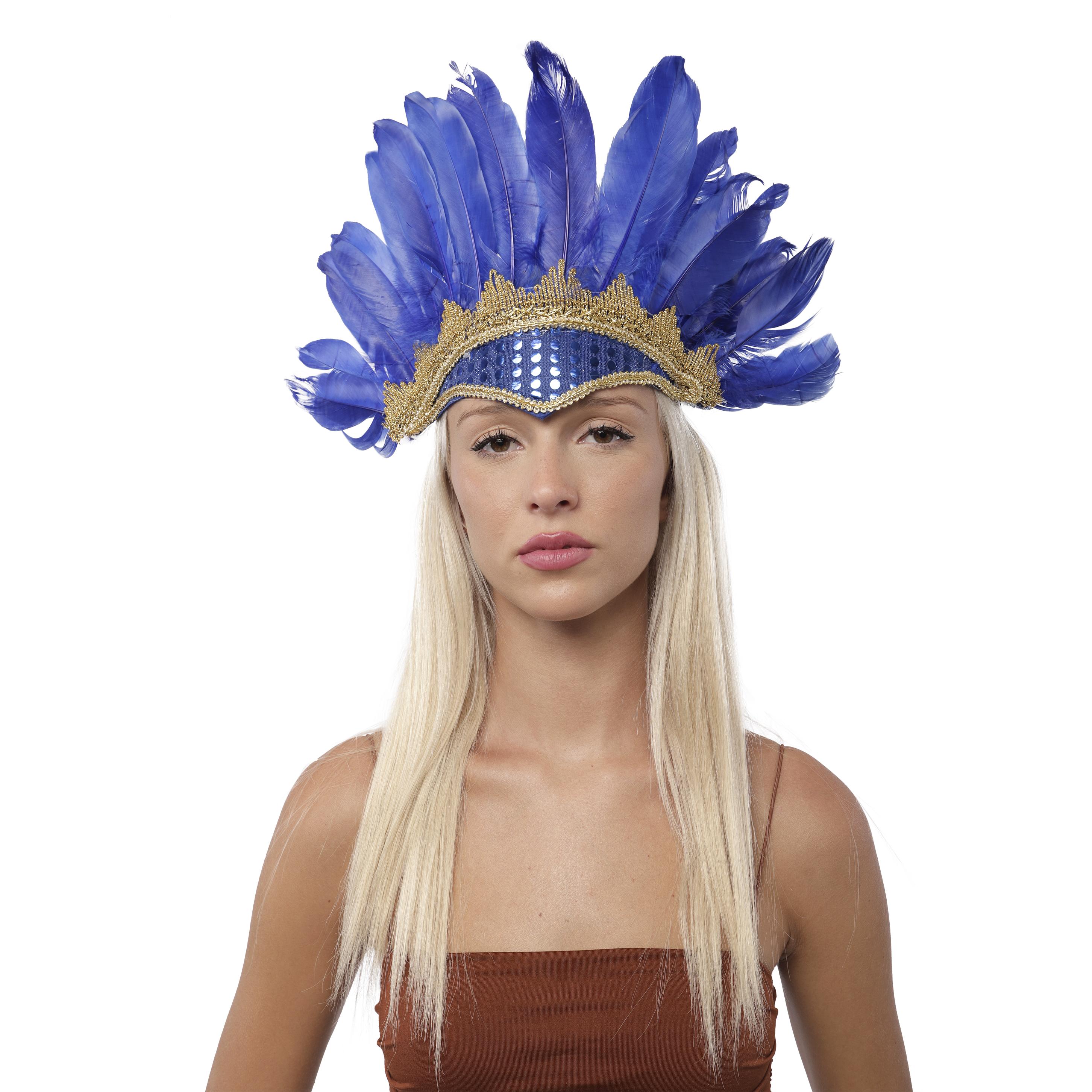 Carnavalife Diadema Plumas Carnaval para Disfraz de Pavo Real - Fiesta