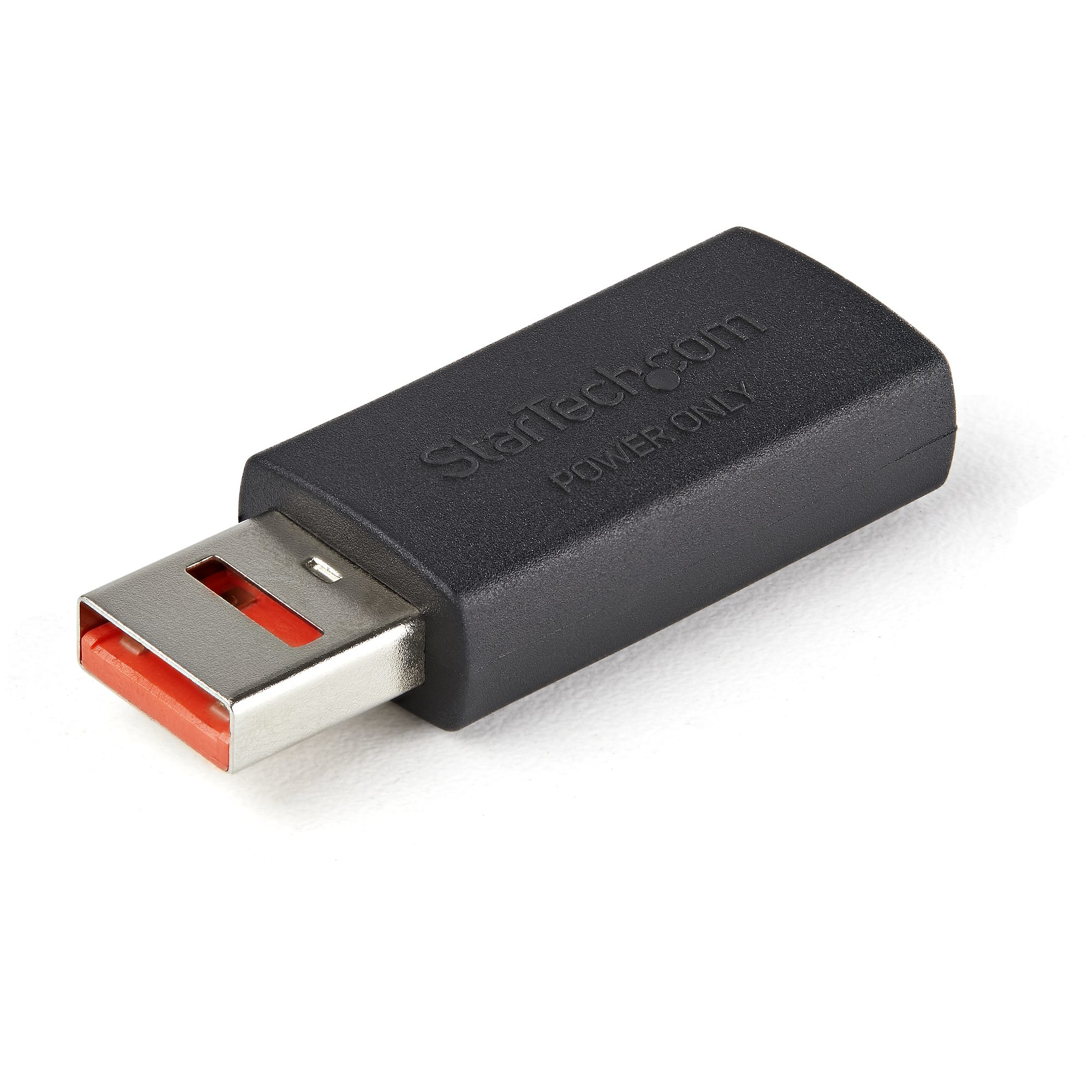 StarTech.com Adaptador Bloqueador USB de Datos – Adaptador USB Macho a Hembra de Carga Solamente – S