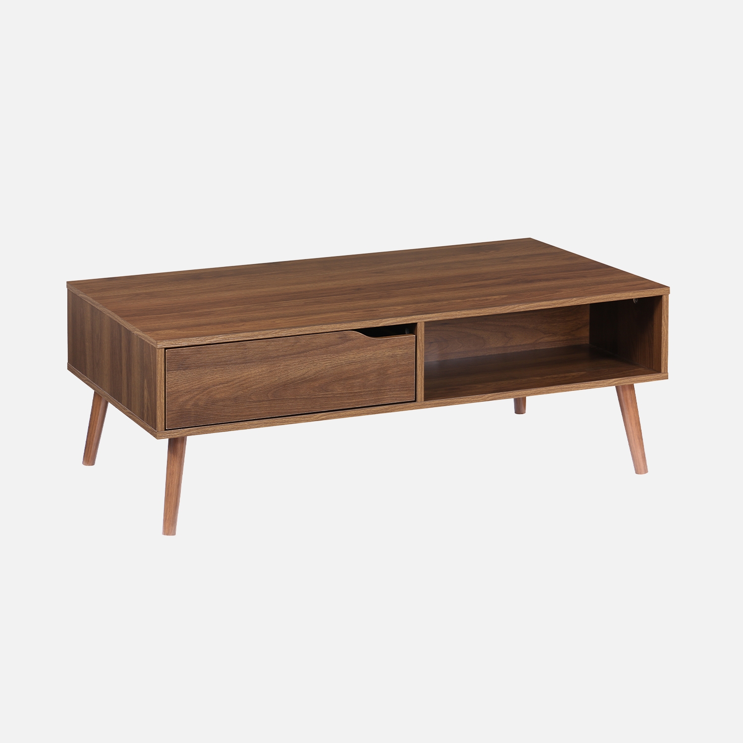 sweeek - Mesa de centro vintage de madera de nogal , Nepal , 110x59x39