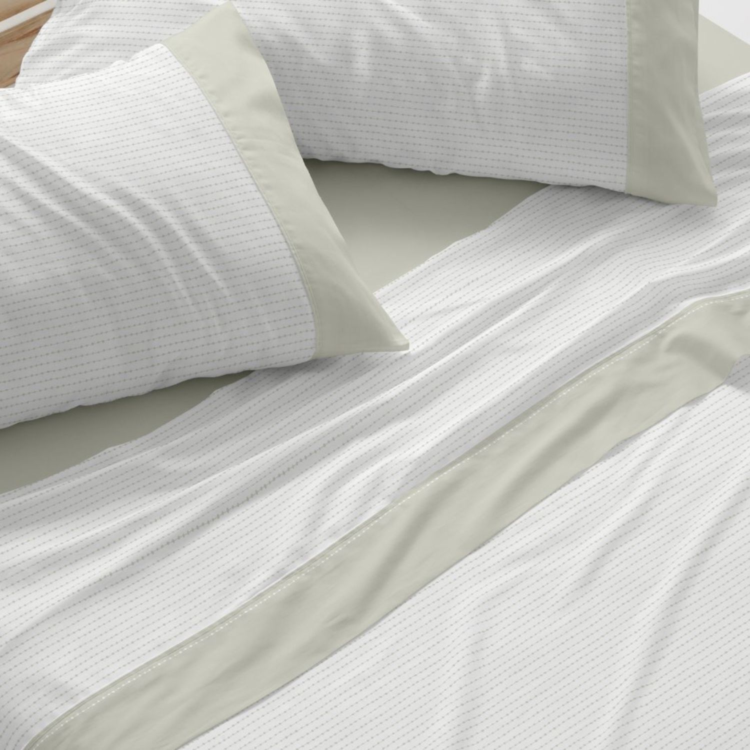 Juego Sábanas BURRITO BLANCO 50% Algodón Diseño Naif Azul - Tacto Suave, Fácil Planchado, Alta Durabilidad - Cama 90-200cm