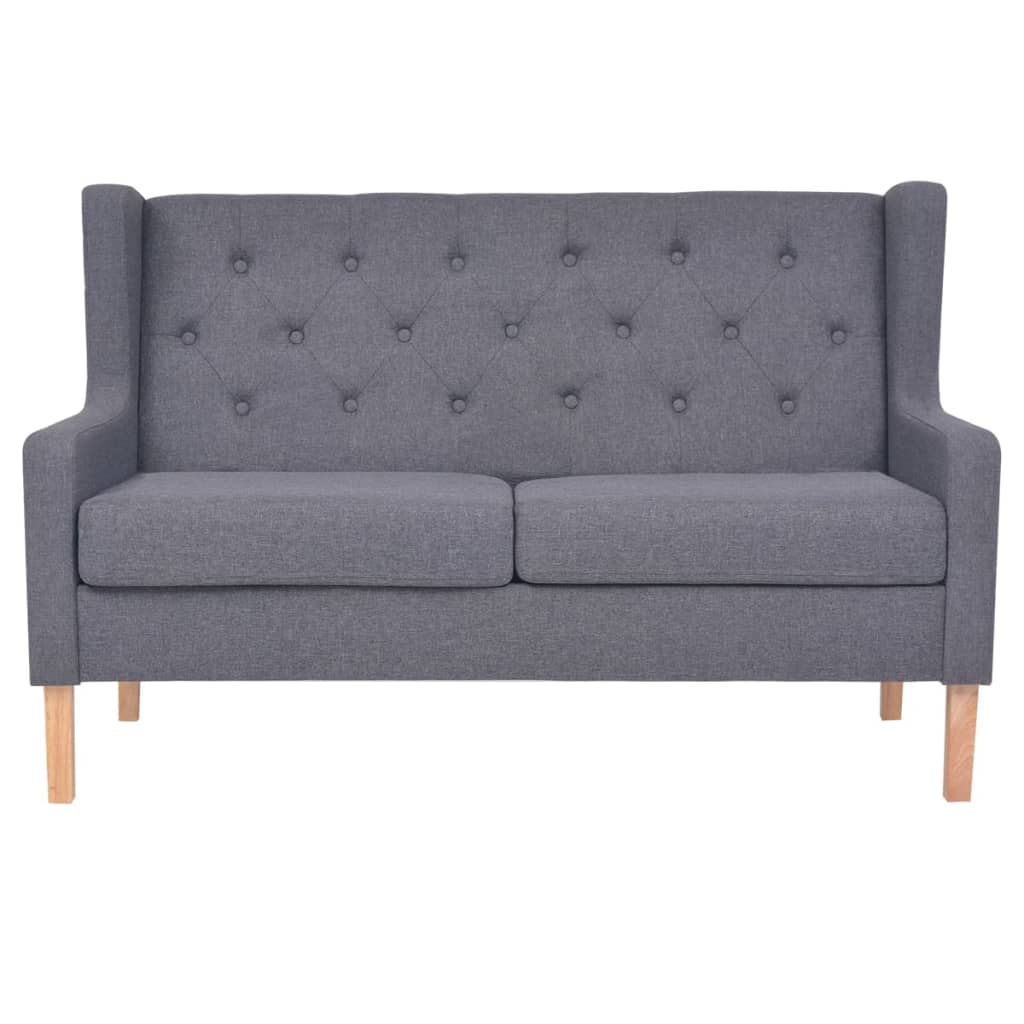 vidaXL Conjunto de sofás 2 piezas tela gris
