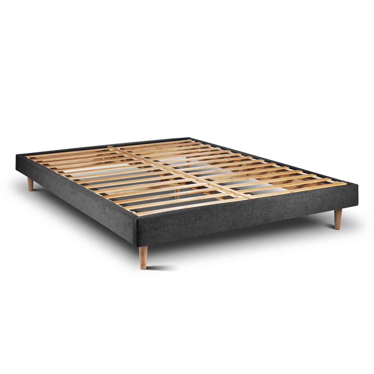 Somier de láminas 135x190 cm - Tejido Lienzo mate - Kit de montaje