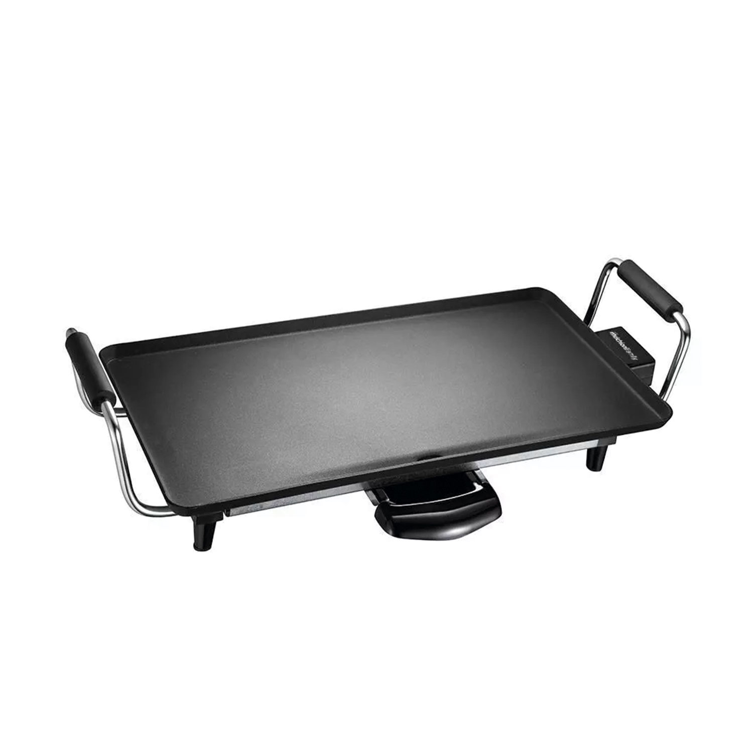 Plancha de Cocina Japonesa MELCHIONI FAMILY ATENA 2000 W con Superficie Antiadherente de 43x23 cm y Termostato Ajustable, Color Negro