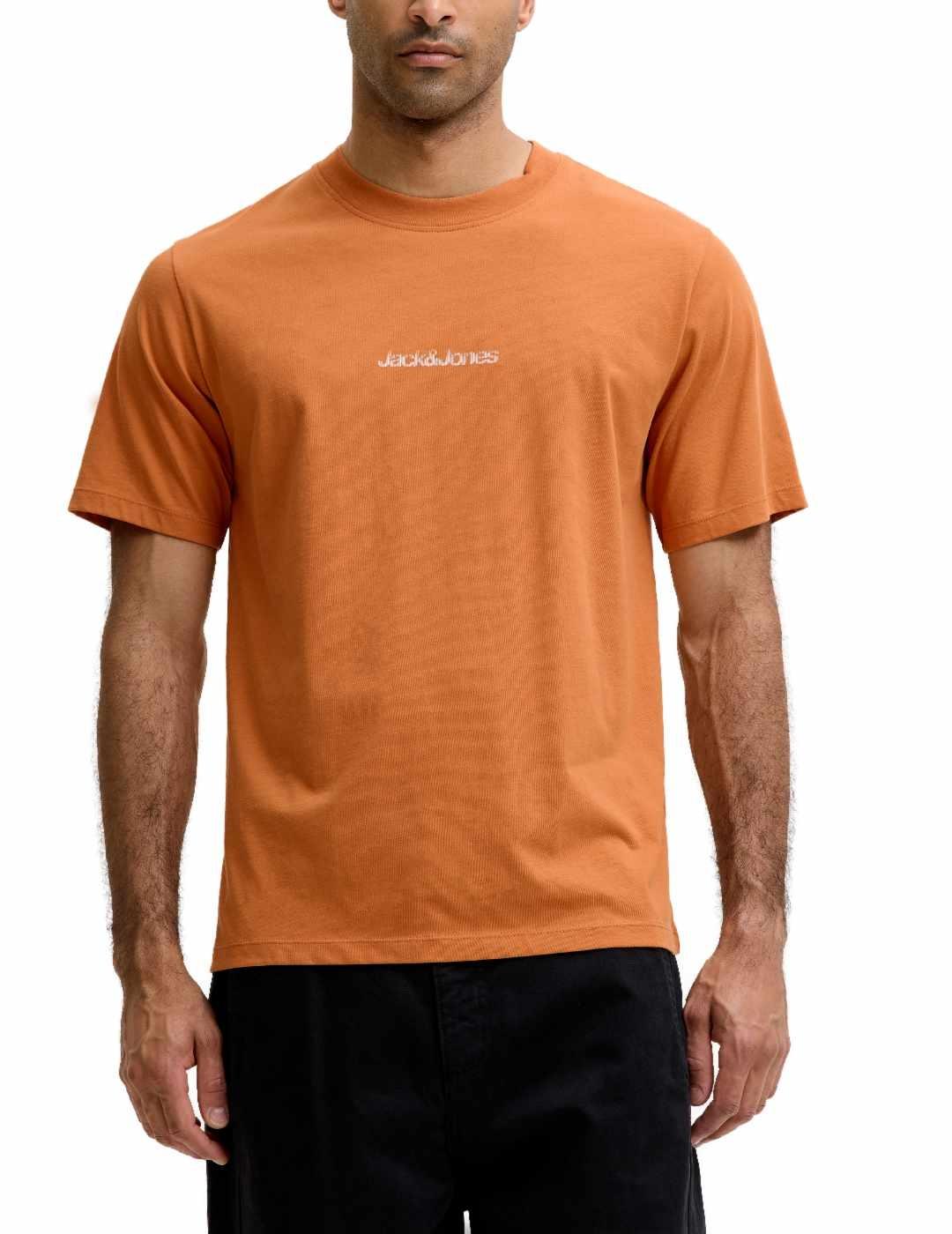 Camiseta Jack&Jones Coecho naranja manga corta para hombre