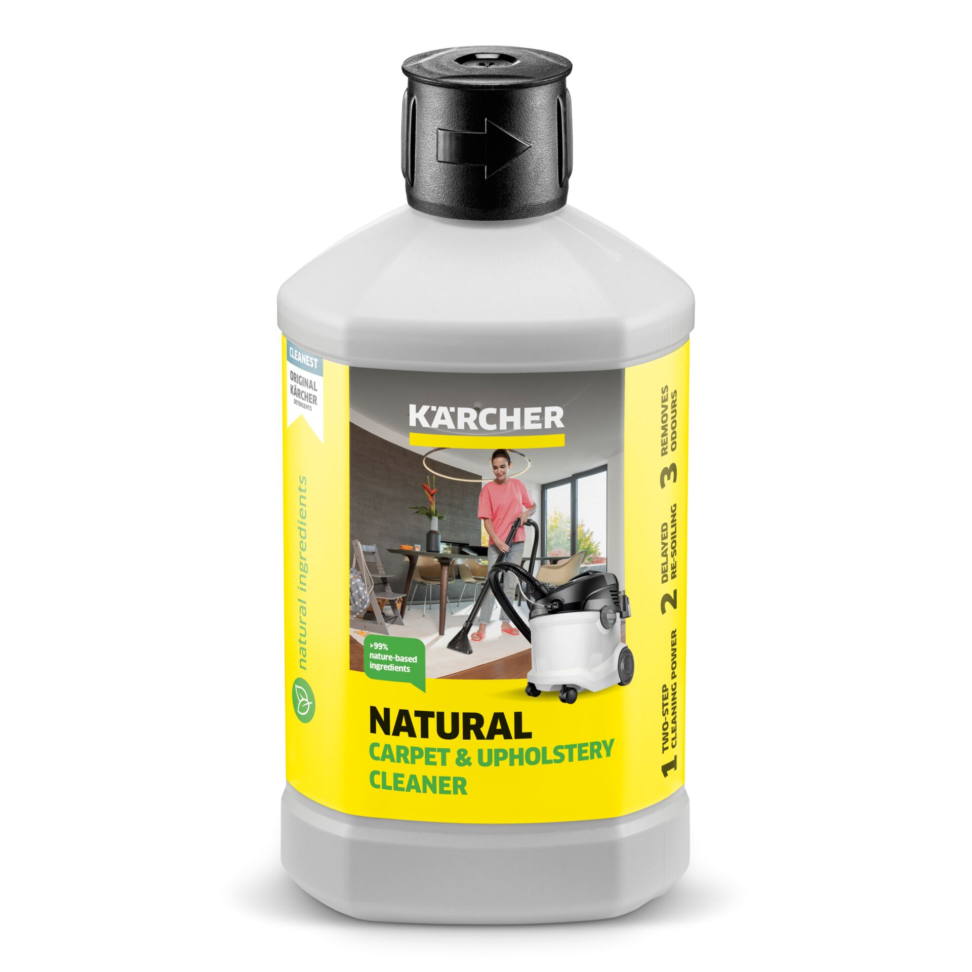 Kärcher 519N - Limpiador natural para alfombras - Adecuado para la limpieza de alfombras, tapicería, asientos de coche, colchones y superficies acolchadas